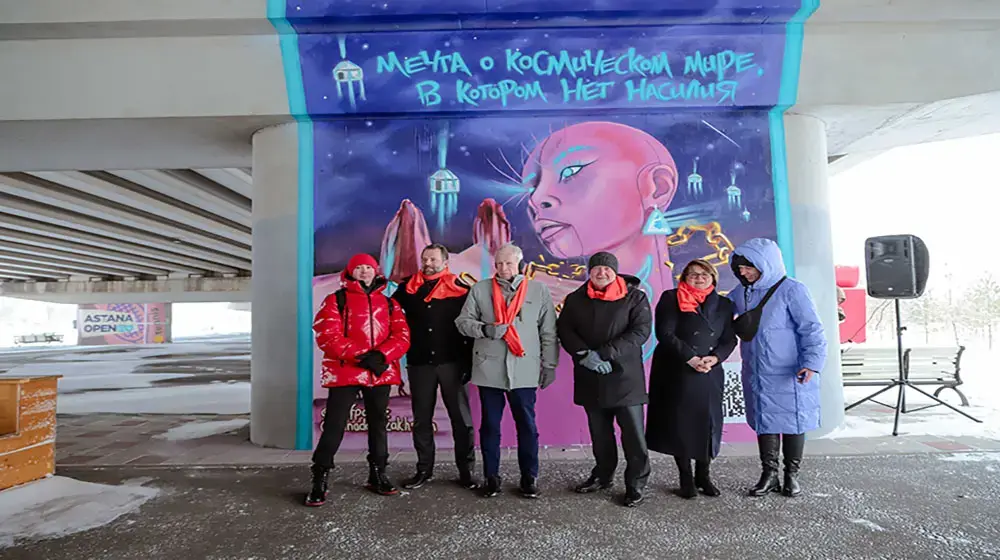 Mural symbolizing fight against gender-based violence opened in the capital's Triathlon Park