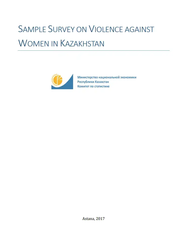 SAMPLE SURVEY ON VIOLENCE AGAINST WOMEN IN KAZAKHSTAN