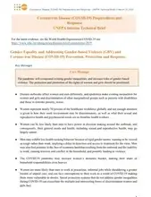 Gender Equality and Addressing Gender-based Violence (GBV) and Coronavirus Disease (COVID-19) Prevention, Protection and Response.